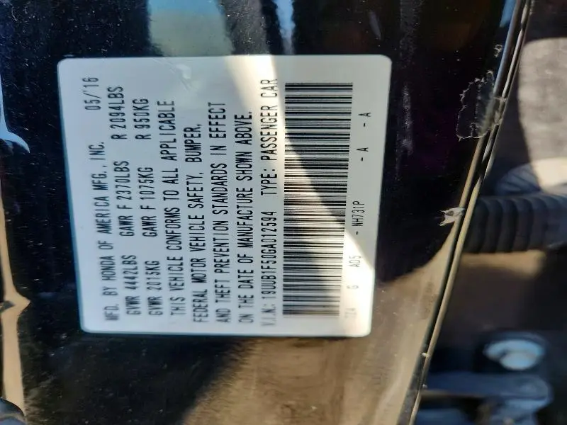 2016 ACURA TLX TECH  