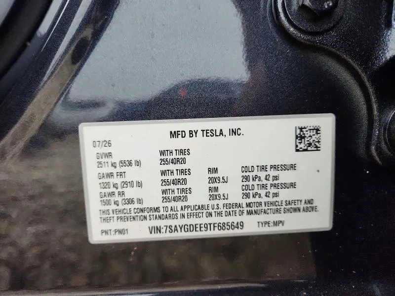 2026 TESLA MODEL Y   