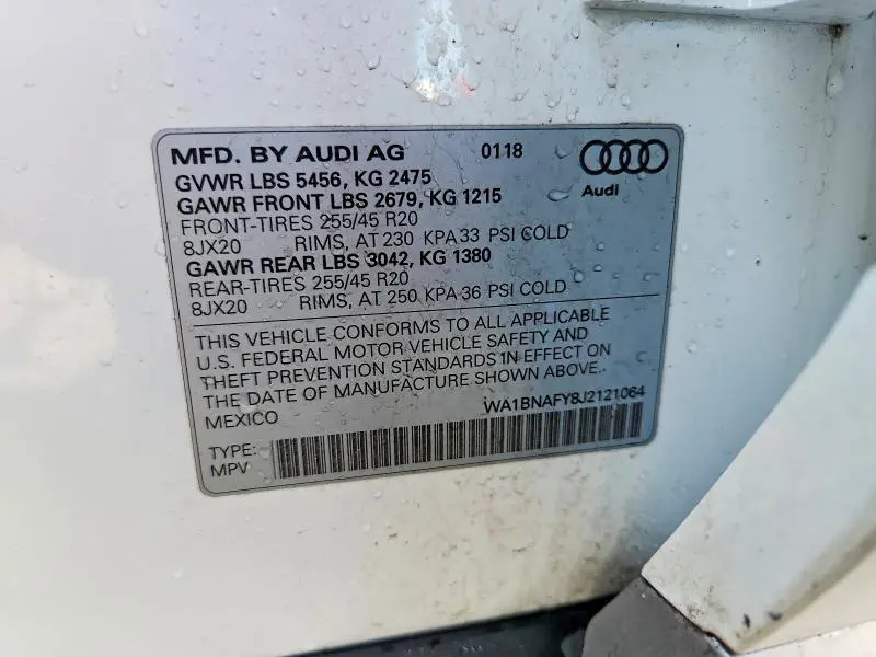 2018 AUDI Q5 PREMIUM PLUS  