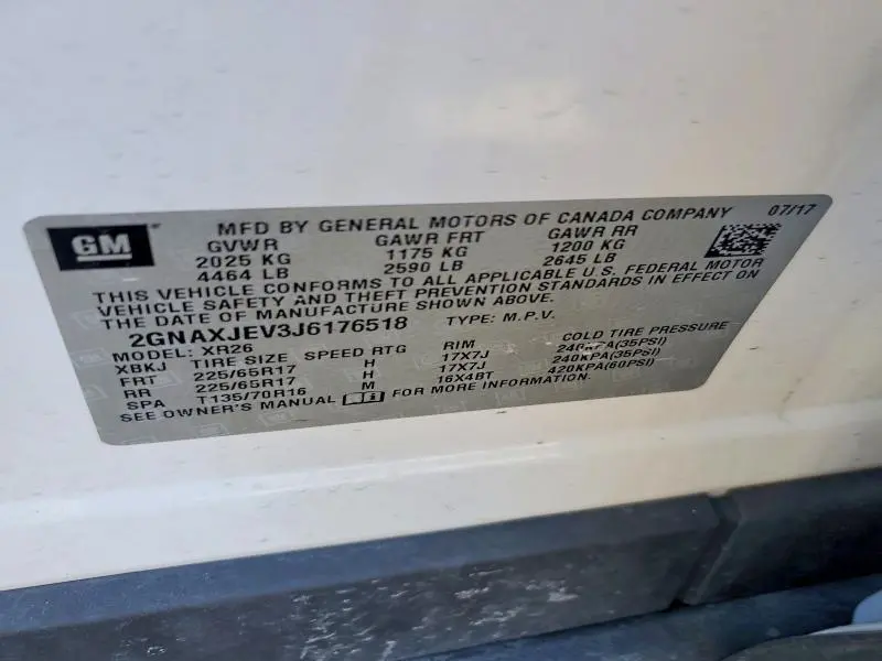 2018 CHEVROLET EQUINOX LT  