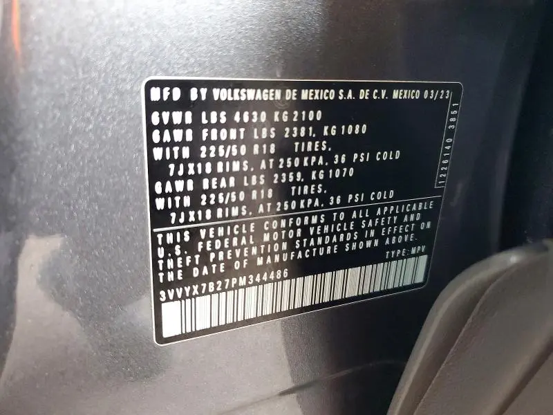 2023 VOLKSWAGEN TAOS SE  