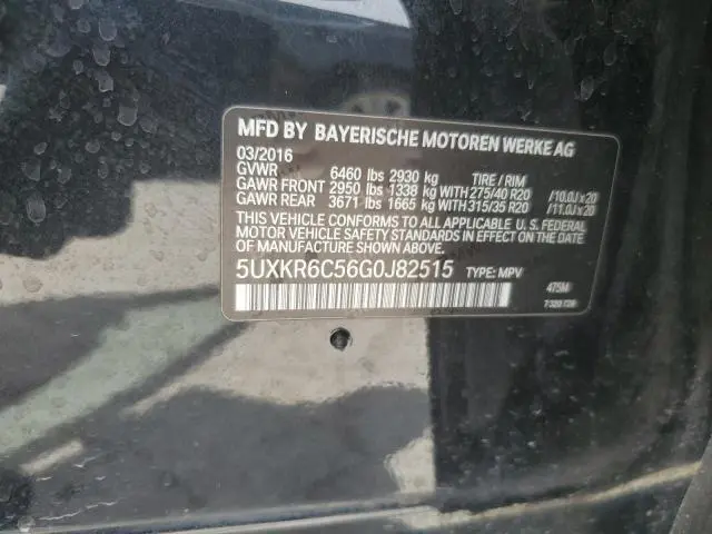 2016 BMW X5 XDRIVE50I  