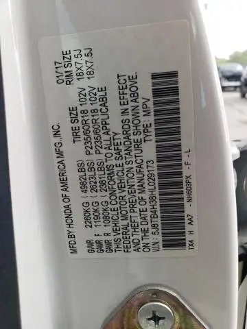 2017 ACURA RDX   