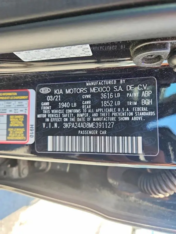 2021 KIA RIO S  