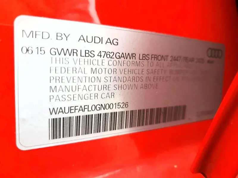 2016 AUDI A4 PREMIUM PLUS S-LINE  