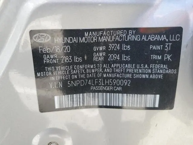 2020 HYUNDAI ELANTRA SE