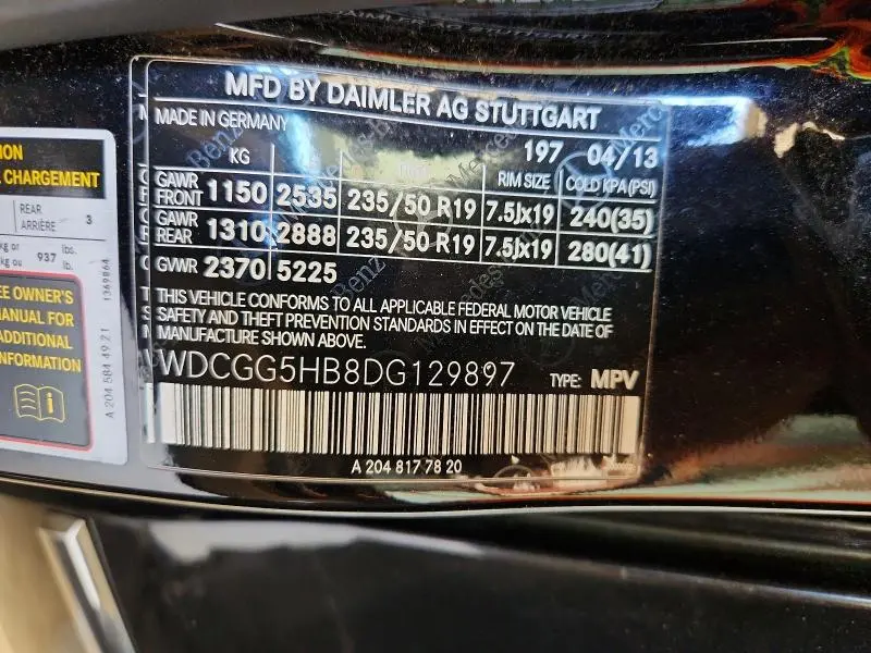 2013 MERCEDES-BENZ GLK 350  