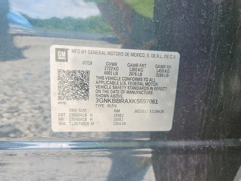 2019 CHEVROLET BLAZER 1LT  