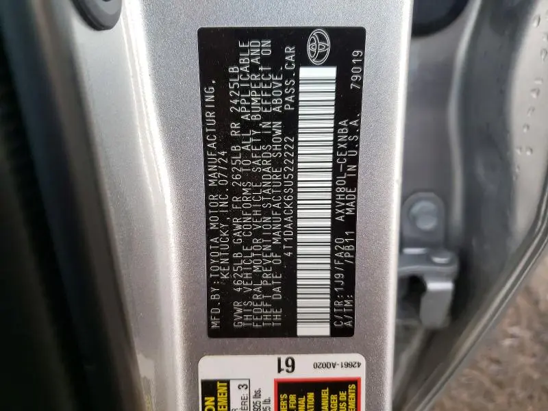 2025 TOYOTA CAMRY LE  