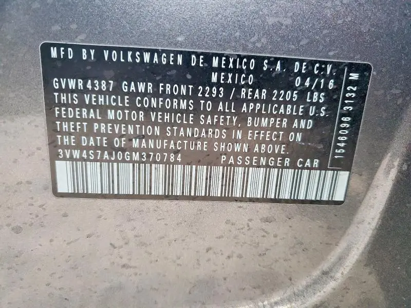 2016 VOLKSWAGEN JETTA GLI  