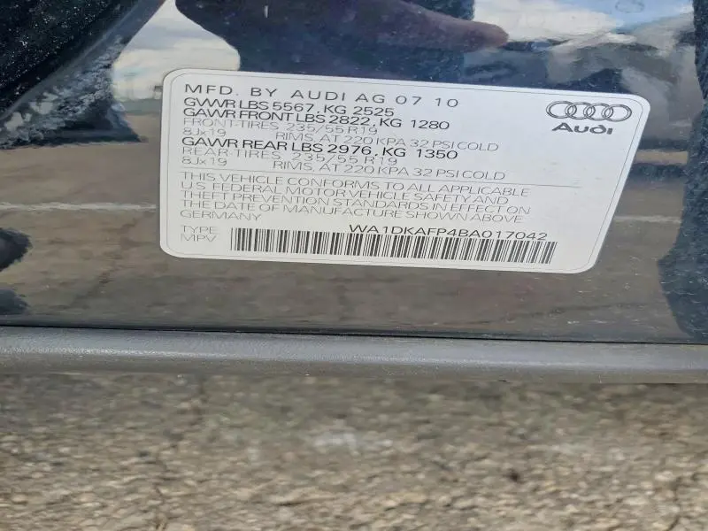 2011 AUDI Q5 PREMIUM PLUS  