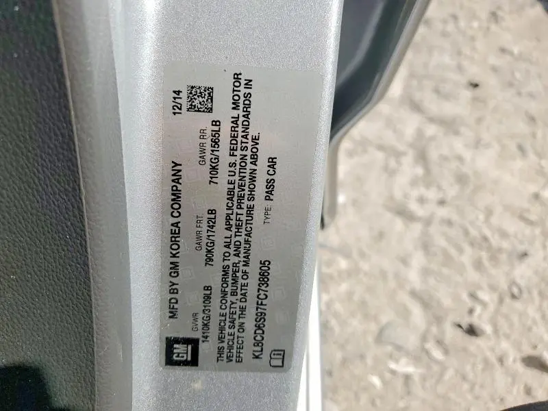 2015 CHEVROLET SPARK 1LT  