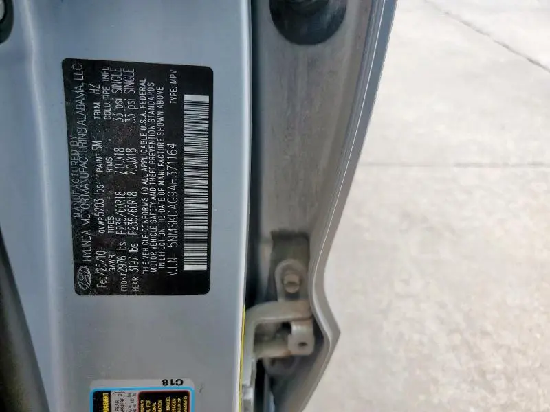 2010 HYUNDAI SANTA FE LIMITED  