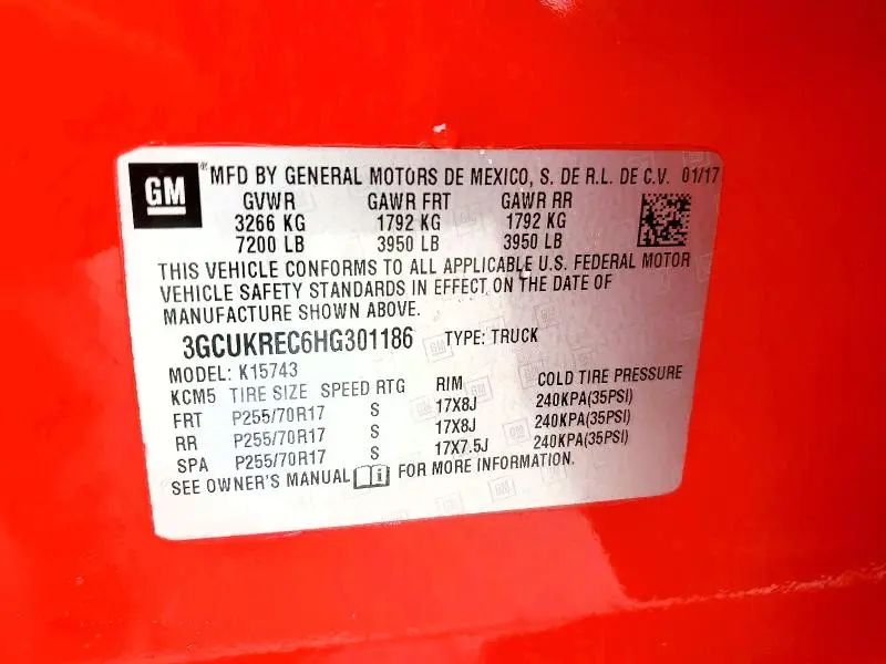 2017 CHEVROLET SILVERADO K1500 LT  