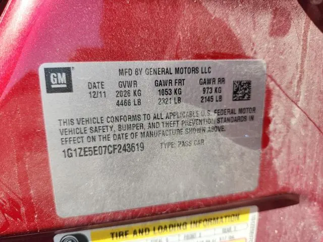 2012 CHEVROLET MALIBU LTZ  