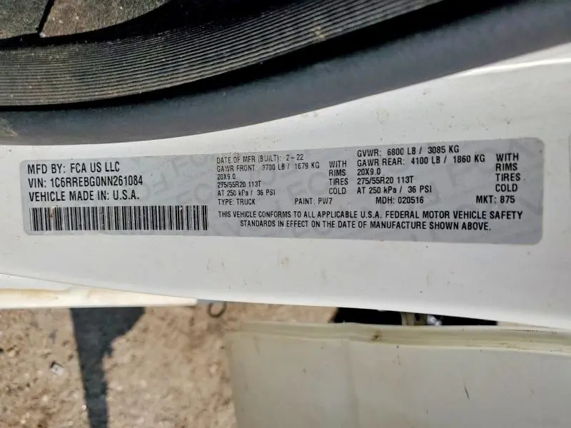 2022 RAM 1500 BIG HORN/LONE STAR  