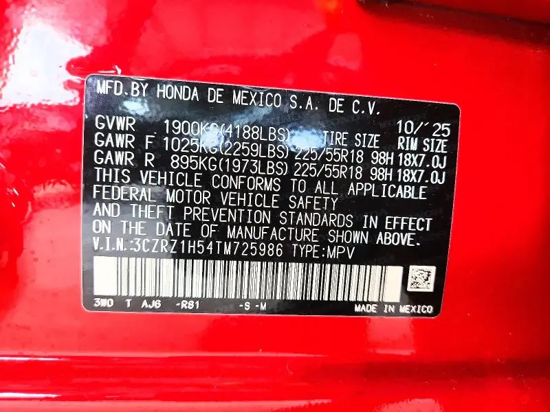 2026 HONDA HR-V SPORT  