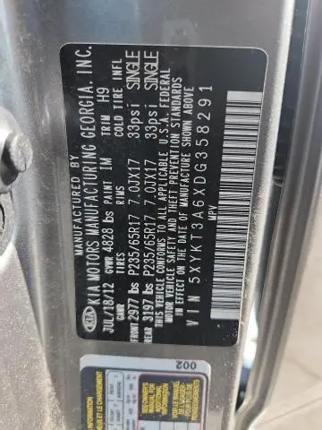 2013 KIA SORENTO LX  