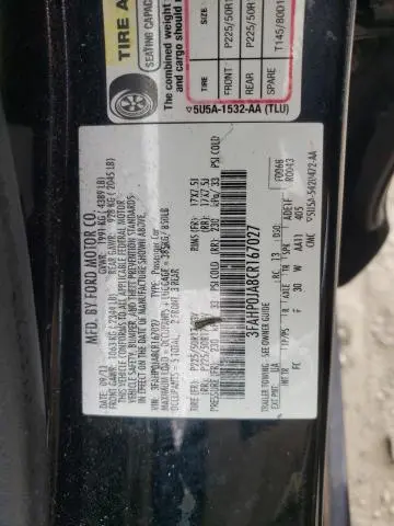 2012 FORD FUSION SEL  