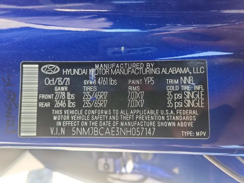 2022 HYUNDAI TUCSON SEL  