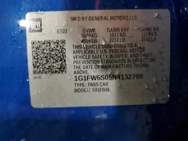 2022 CHEVROLET BOLT EV 1LT  