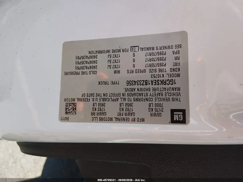 2011 CHEVROLET SILVERADO 1500 LT