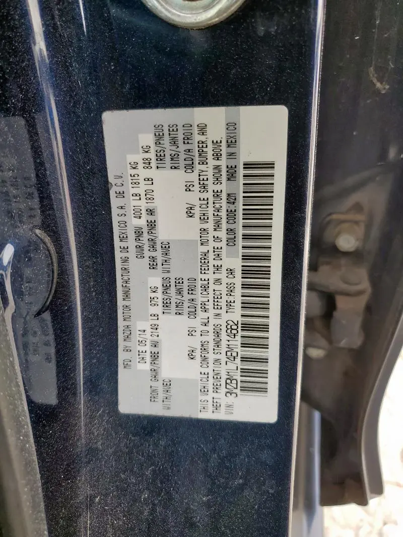 2014 MAZDA 3 TOURING  