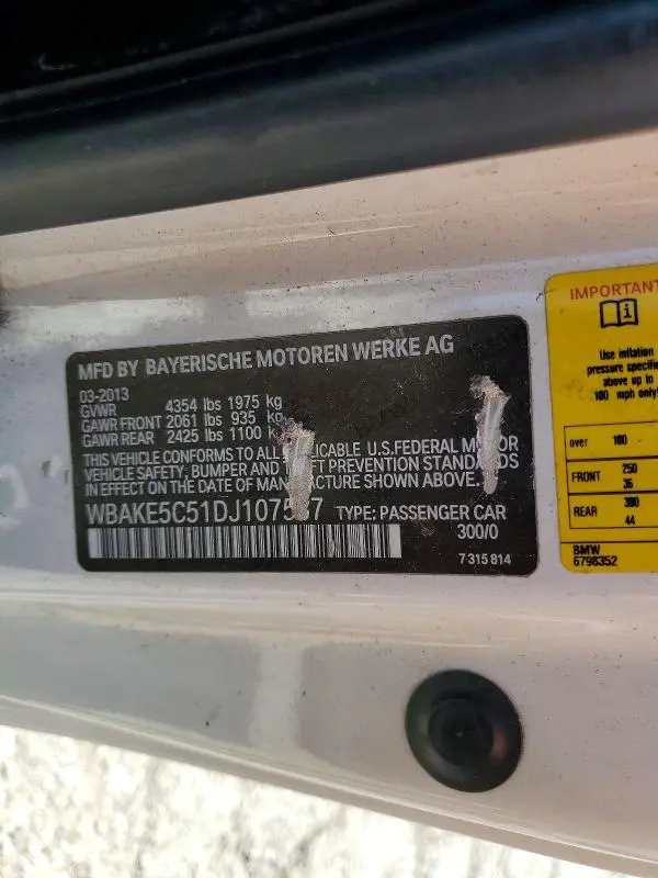 2013 BMW 328 I SULEV  