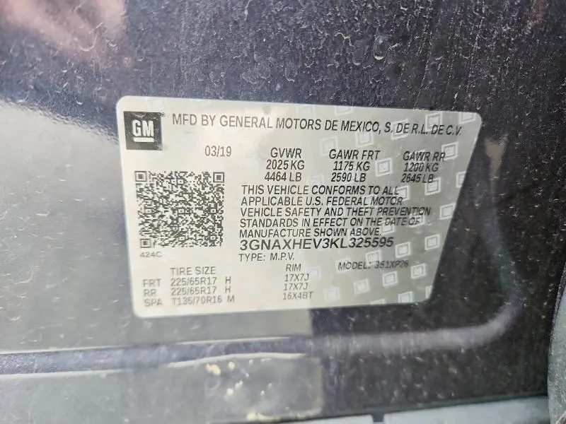 2019 CHEVROLET EQUINOX LS  