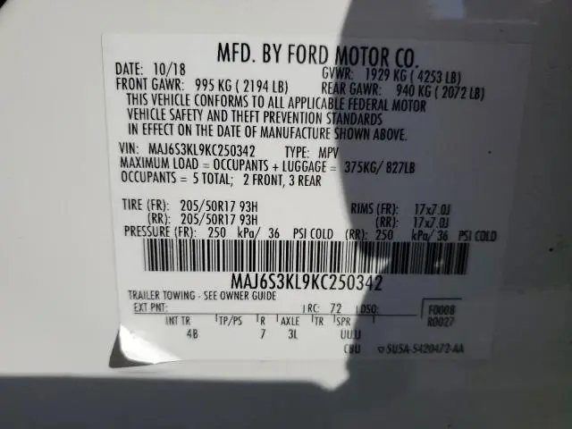 2019 FORD ECOSPORT TITANIUM  