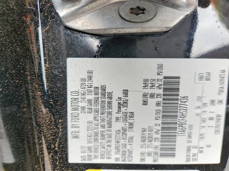 2017 FORD MUSTANG GT  