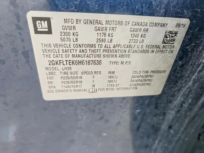 2017 GMC TERRAIN SLE  