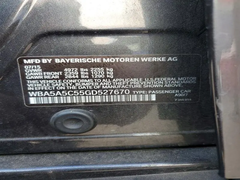 2016 BMW 528 I  