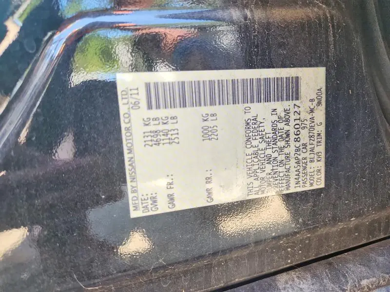2011 NISSAN MAXIMA 3.5 S  