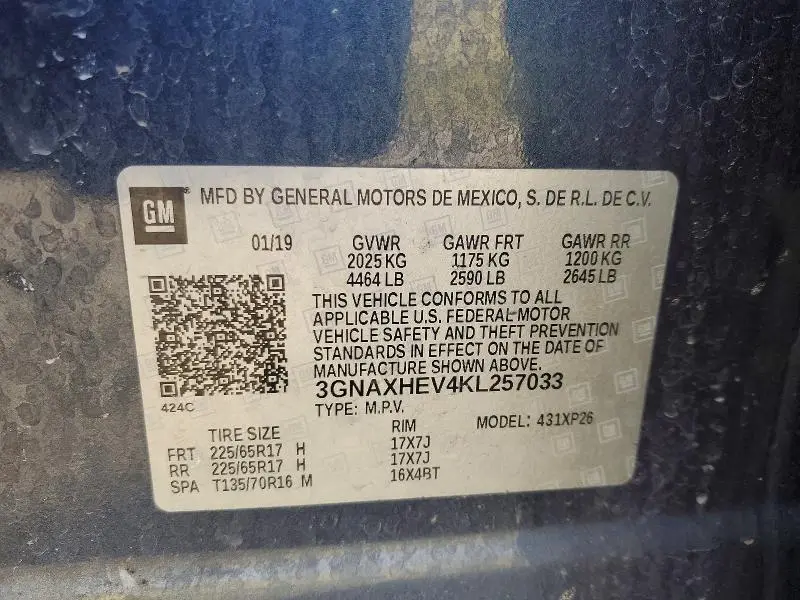 2019 CHEVROLET EQUINOX LS  