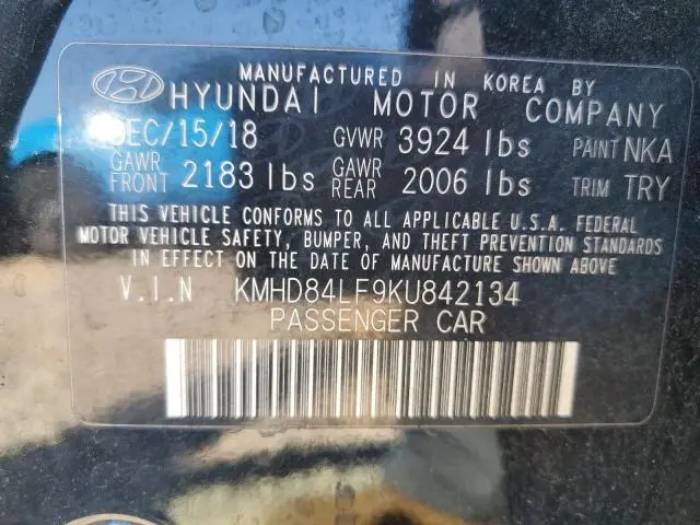 2019 HYUNDAI ELANTRA SEL  