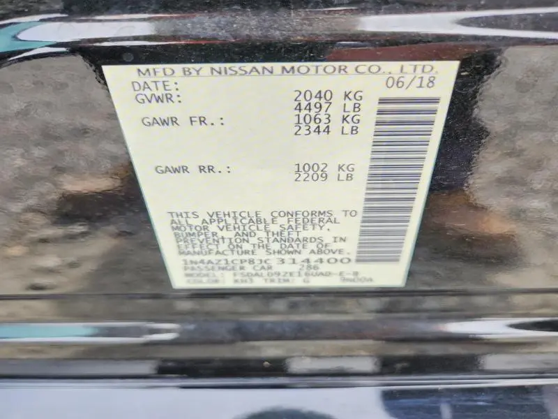 2018 NISSAN LEAF SV  