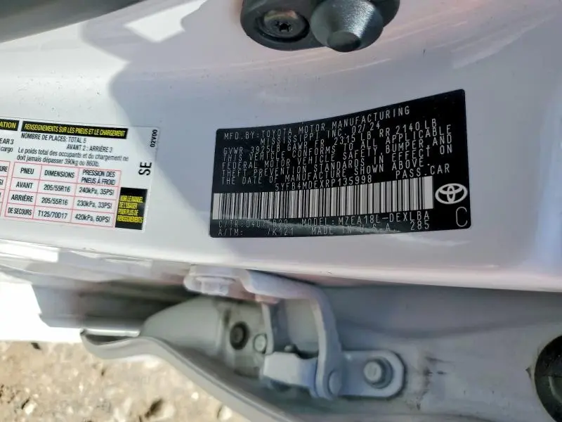 2024 TOYOTA COROLLA LE  