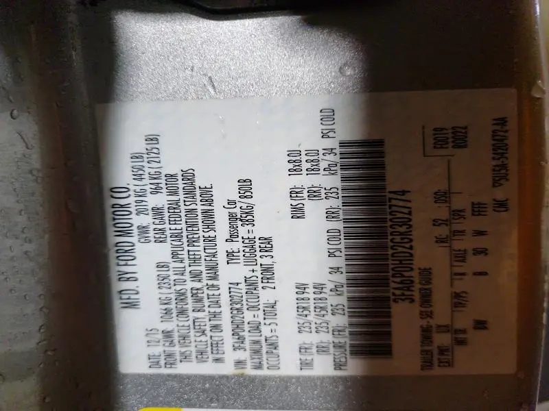 2016 FORD FUSION SE  