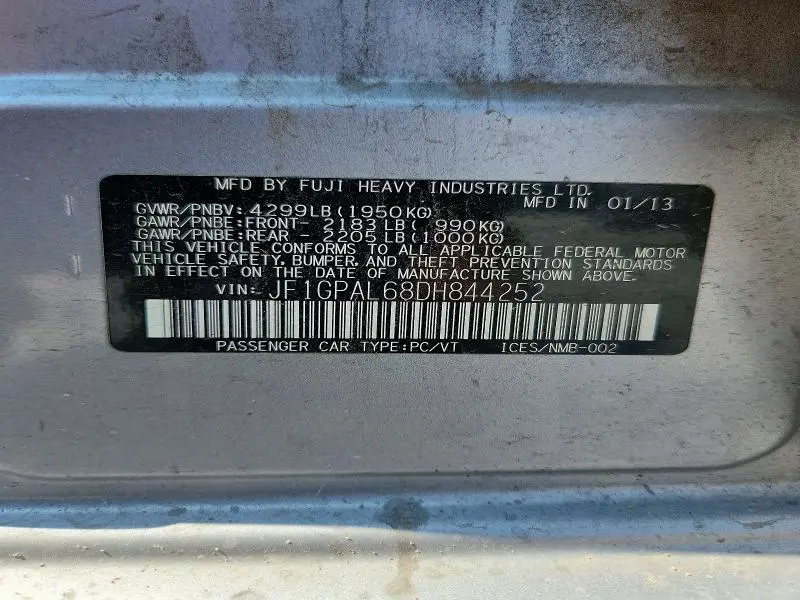 2013 SUBARU IMPREZA SPORT PREMIUM  