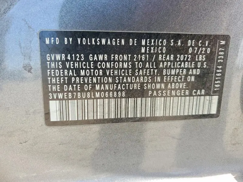 2020 VOLKSWAGEN JETTA SEL  