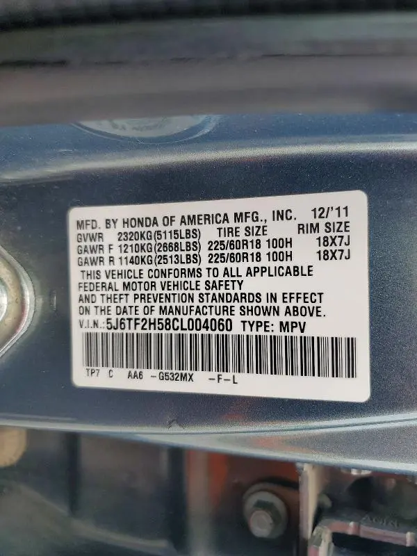 2012 HONDA CROSSTOUR EXL  