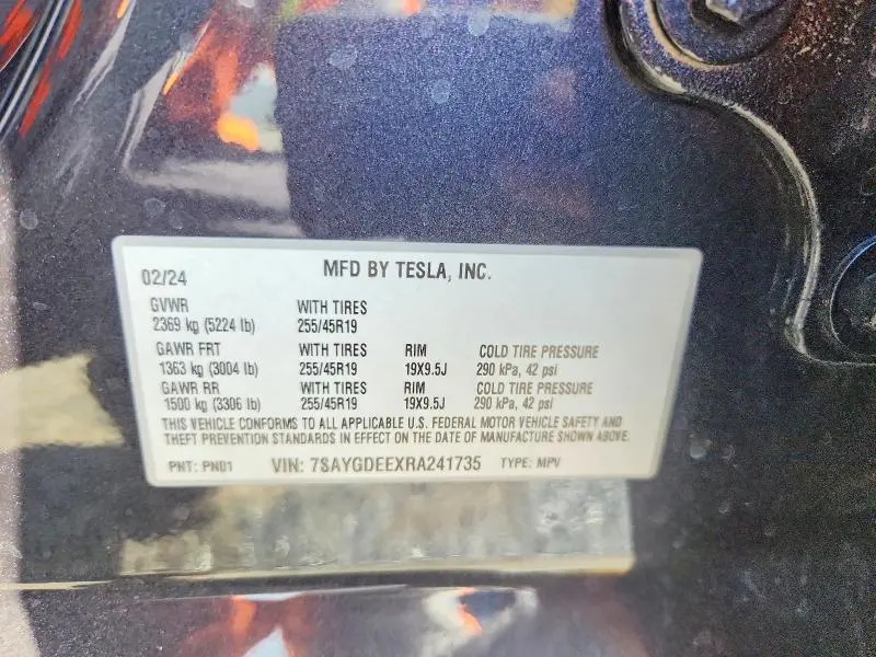 2024 TESLA MODEL Y   