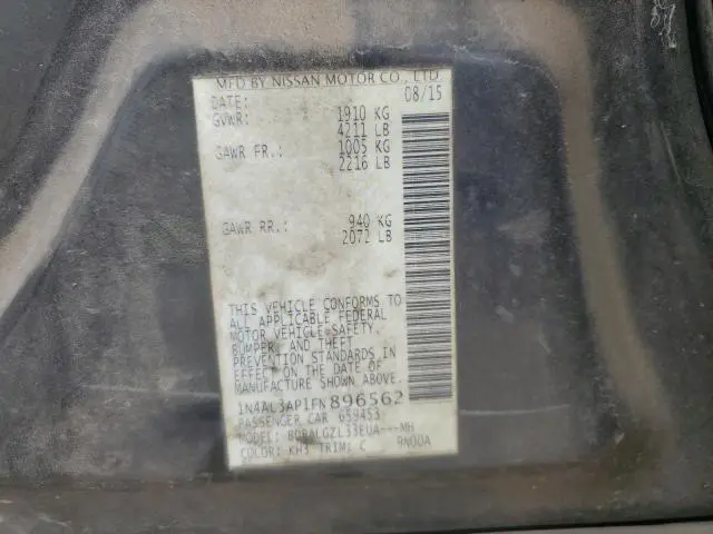 2015 NISSAN ALTIMA 2.5  