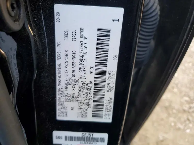 2021 TOYOTA TUNDRA SR5  
