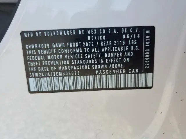 2014 VOLKSWAGEN JETTA BASE  