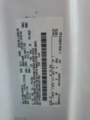 2018 FORD F150 SUPER CAB  