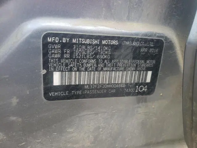 2017 MITSUBISHI MIRAGE G4 ES  