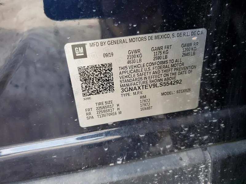 2020 CHEVROLET EQUINOX LT  