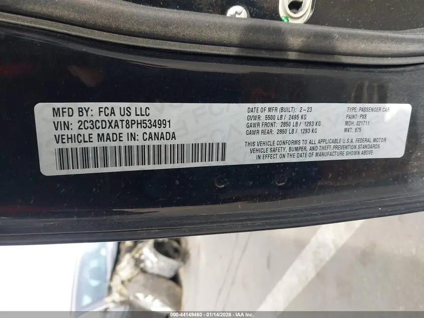 2023 DODGE CHARGER POLICE RWD